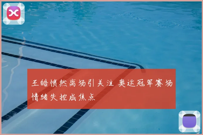 王皓愤然离场引关注 奥运冠军赛场情绪失控成焦点